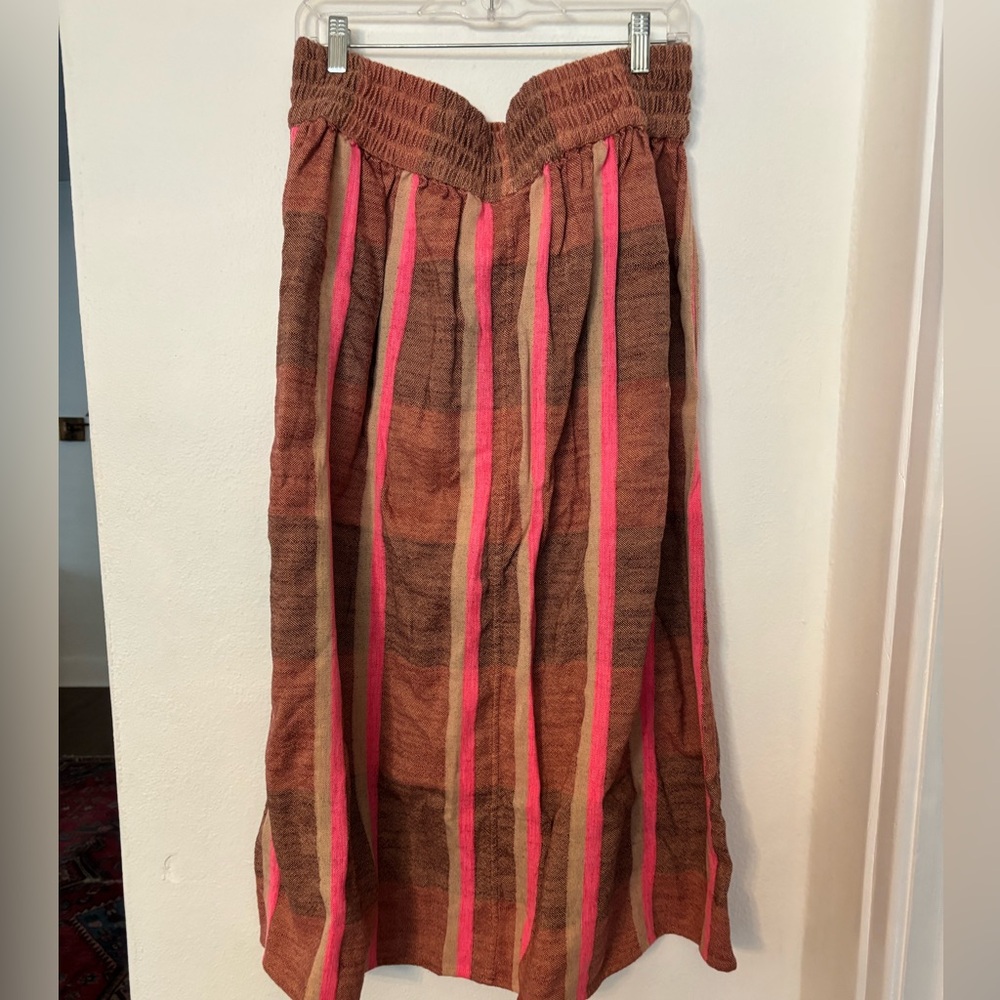 Striped Brown and Pink Women's Skirt